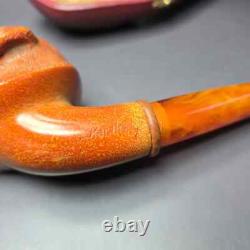 MBSD Meerschaum Masters by Karahan Dog with Glass Eyes, Block Meerschaum Pipe, New