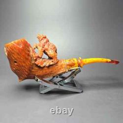 MBSD Meerschaum Masters by Karahan, Grizzly Bear, Block Meerschaum Pipe, New