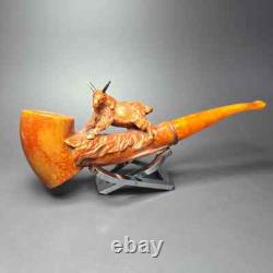 MBSD Meerschaum Masters by Karahan, XL Mountain Goat, Block Meerschaum Pipe, New