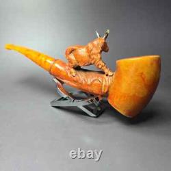MBSD Meerschaum Masters by Karahan, XL Mountain Goat, Block Meerschaum Pipe, New