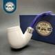 Mbsd Meerschaum Silver Army Mount Bent Brandy Block Meerschaum Pipe, New
