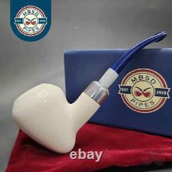 MBSD Meerschaum Silver Army Mount Peewit Block Meerschaum Pipe, New