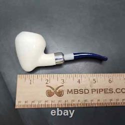 MBSD Meerschaum Silver Army Mount Peewit Block Meerschaum Pipe, New