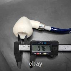 MBSD Meerschaum Silver Army Mount Peewit Block Meerschaum Pipe, New