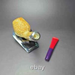 MBSD Meerschaum Silver Cutty Block Meerschaum Pipe, New