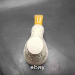 MBSD Meerschaum Silver Floral Reverse Calabash Vase Block Meerschaum Pipe, New