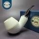 Mbsd Meerschaum Silver Part Rusticated Rhodesian Block Meerschaum Pipe, New