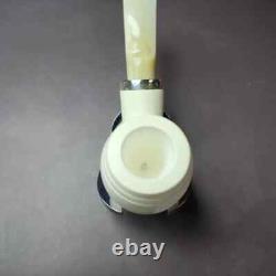MBSD Meerschaum Silver Reverse Calabash Barrel Block Meerschaum Pipe
