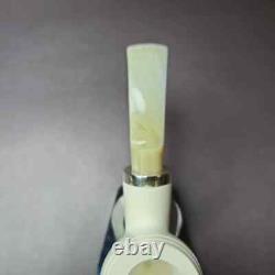 MBSD Meerschaum Silver Reverse Calabash Barrel Block Meerschaum Pipe