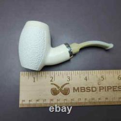 MBSD Meerschaum Silver Reverse Calabash Barrel Block Meerschaum Pipe