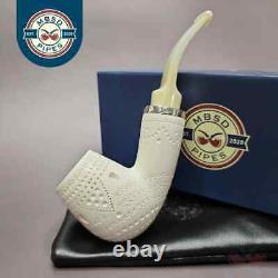 MBSD Meerschaum Silver Reverse Calabash Block Meerschaum Pipe