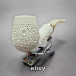 MBSD Meerschaum Silver Reverse Calabash Block Meerschaum Pipe