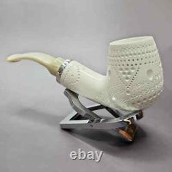 MBSD Meerschaum Silver Reverse Calabash Block Meerschaum Pipe