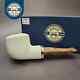 Mbsd Meerschaum Silver Reverse Calabash Bullcap Block Meerschaum Pipe, New