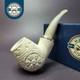 Mbsd Meerschaum Silver Reverse Calabash Floral Brandy Block Meerschaum Pipe