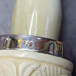 MBSD Meerschaum Silver Reverse Calabash Floral Brandy Block Meerschaum Pipe