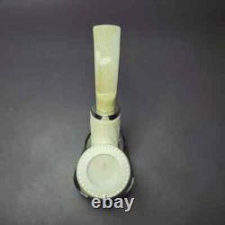 MBSD Meerschaum Silver Reverse Calabash Floral Brandy Block Meerschaum Pipe, New