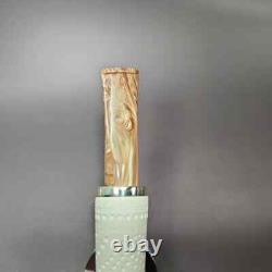 MBSD Meerschaum Silver Reverse Calabash Lattice Stack Block Meerschaum Pipe