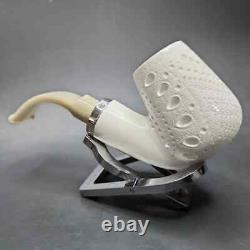 MBSD Meerschaum Silver Reverse Calabash Oom Paul Block Meerschaum Pipe