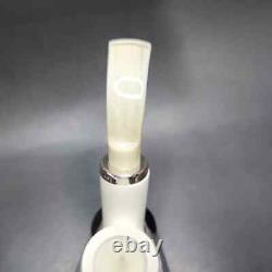 MBSD Meerschaum Silver Reverse Calabash Oom Paul Block Meerschaum Pipe