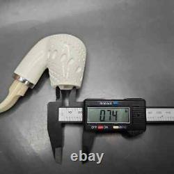 MBSD Meerschaum Silver Reverse Calabash Oom Paul Block Meerschaum Pipe