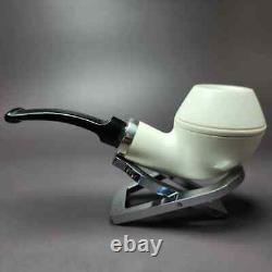 MBSD Meerschaum Silver Reverse Calabash Rhodesian Block Meerschaum Pipe