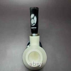 MBSD Meerschaum Silver Reverse Calabash Rhodesian Block Meerschaum Pipe