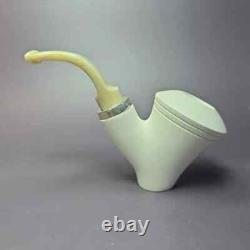 MBSD Meerschaum Silver Reverse Calabash Vase Sitter Block Meerschaum Pipe