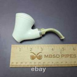 MBSD Meerschaum Silver Reverse Calabash Vase Sitter Block Meerschaum Pipe