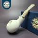 Mbsd Meerschaum Silver Rusticated Author Block Meerschaum Pipe, New