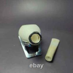 MBSD Meerschaum Silver Rusticated Author Block Meerschaum Pipe, New
