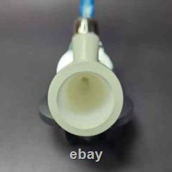MBSD Meerschaum Silver Smooth Cutty with Case Block Meerschaum Pipe, New