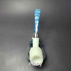 MBSD Meerschaum Silver Smooth Cutty with Case Block Meerschaum Pipe, New