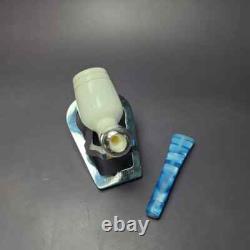 MBSD Meerschaum Silver Smooth Cutty with Case Block Meerschaum Pipe, New