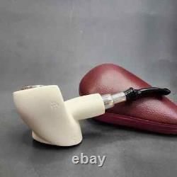 MBSD Meerschaum Silver Spigot Grip Block Meerschaum Pipe