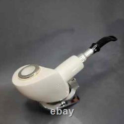 MBSD Meerschaum Silver Spigot Grip Block Meerschaum Pipe