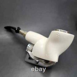 MBSD Meerschaum Silver Spigot Grip Block Meerschaum Pipe