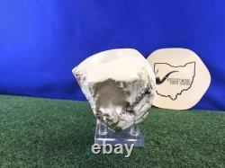 MBSD Natural Classic Block Meerschaum Pipe Smooth Bent Acrylic Army Stem