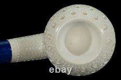 MUHSIN Lattice Tomato PIPE-BLOCK MEERSCHAUM-NEW-HAND CARVED With Case#1126