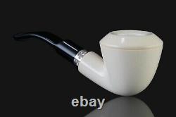 Marble Look Rhodesian Pipe By Tekin-new-block Meerschaum Handmade W Case#525