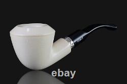 Marble Look Rhodesian Pipe By Tekin-new-block Meerschaum Handmade W Case#525