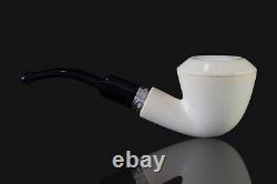 Marble Look Rhodesian Pipe By Tekin-new-block Meerschaum Handmade W Case#525