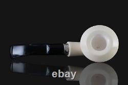 Marble Look Rhodesian Pipe By Tekin-new-block Meerschaum Handmade W Case#525