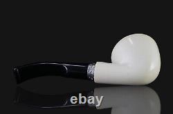 Marble Look Rhodesian Pipe By Tekin-new-block Meerschaum Handmade W Case#525