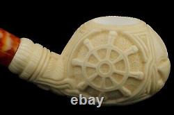 Mariner Pipe New Block Meerschaum Handmade W Case#60