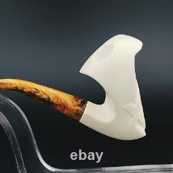 Masonic Block Meerschaum Pipe, With Case, Unique Meerschaum Pipes, Mason Pipe