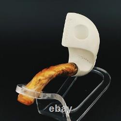 Masonic Block Meerschaum Pipe, With Case, Unique Meerschaum Pipes, Mason Pipe