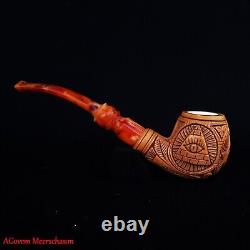 Masonic, Freemasonry, Occult, Albert Pike Block Meerschaum Smoking Pipe AGM-1837