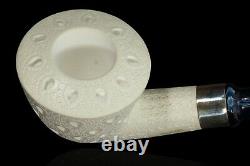 Medium Lattice Dublin Pipe By Tekin-new-block Meerschaum Handmade W Case#477