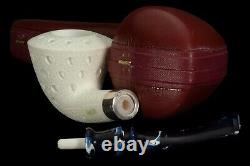 Medium Lattice Dublin Pipe By Tekin-new-block Meerschaum Handmade W Case#477